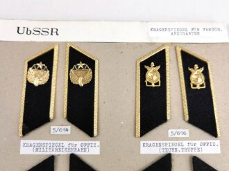 Russland UDSSR, Sammlung Kragenspiegel Militär,...