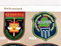 Weissrussland / Belarus . Sammlung Abzeichen zum Thema Militär, jeweils auf Karton befestigt