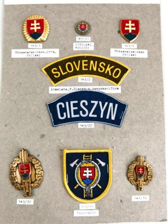 Slowakei , Sammlung Effekten zum Thema Polizei und...