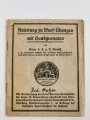 Kaiserreich und 1.Weltkrieg "Anleitung zu Wurf-Übungen mit Handgranaten", 16 Seiten, stark gebraucht, DIN A6