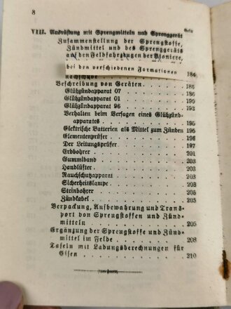 "Sprengvorschift" datiert 1911, 215 Seiten, stark gebraucht, DIN A6