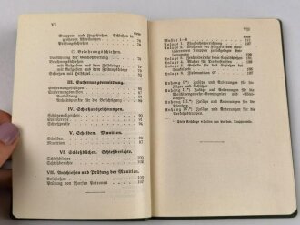 D.V.E. Nr. 240 "Schießvorschrift für die Infanterie" datiert 1909, 167 Seiten, DIN A6