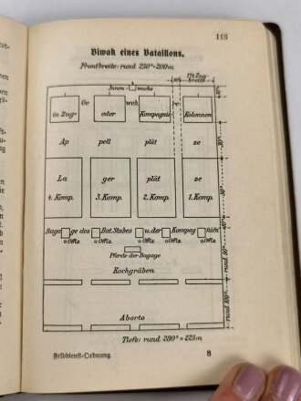 D.V.E. Nr. 267 "Felddienst-Ordnung (f.o.)" datiert 1908, 176 Seiten plus Anhänge, DIN A6