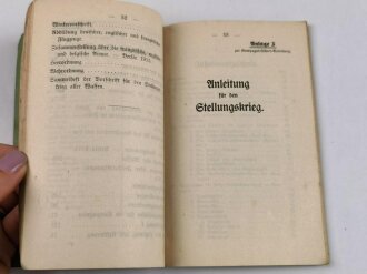 1.Weltkrieg "Anleitung für Kompagnieführer" datiert 1917, 156 Seiten, DIN A6