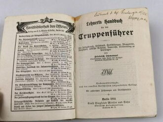 "Handbuch für den Truppenführer" datiert 1914, 224 Seiten, DIN A6