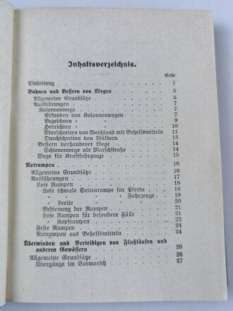 D.V.E. Nr. 352 "Feld-Pionierdienst aller Waffen (F.Pi.D.)" datiert 1912, 316 Seiten, DIN A6