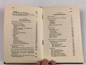 D.V.E. Nr. 414a "Anhang zum Erxerzier-Reglement für die Feldartillerie" datiert 1913, 251 Seiten, DIN A6