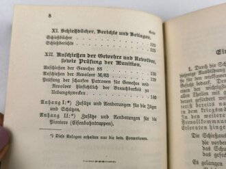 "Schießvorschrift für die Infanterie" datiert 1889, 147 Seiten, DIN A6