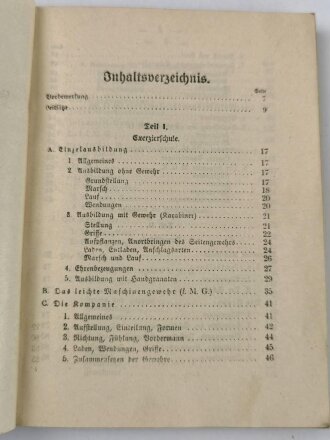 1.Weltkrieg "Ausbildungsvorschrift für die Fußtruppen im Kriege (A. V. F.)" datiert 1918, 230 Seiten, DIN A6