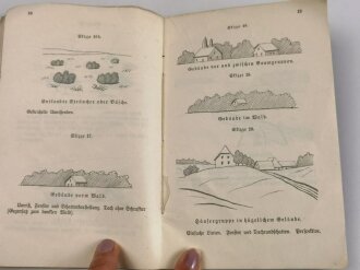 1.Weltkrieg "Anleitung zur Fertigung von militärischen Ansichtsskizzen nach der Natur im Kriege " 35 Seiten, unter DIN A5, stark gebraucht