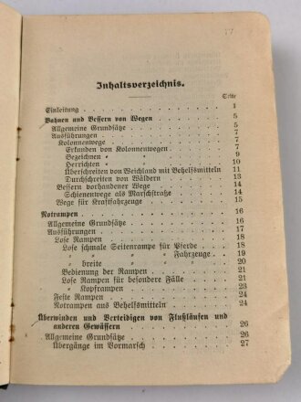 D.V.E. Nr. 275 "Feld-Pionierdienst aller Waffen" datiert 1911, 316 Seiten, DIN A6