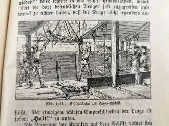 "Leitfaden für den Unterricht der freiwilligen Krankenträger (Sanitäts-Kolonnen)" datiert 1902, 231 Seiten, DIN A6