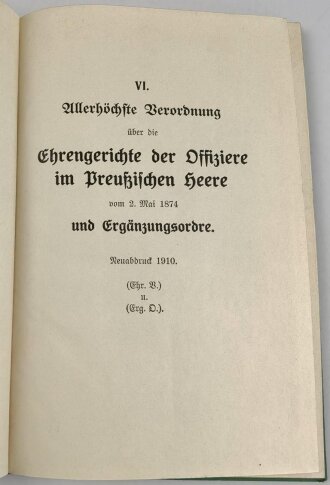 Zu D.V.E. Nr. 362 "Ehrengerichte der Offiziere im...