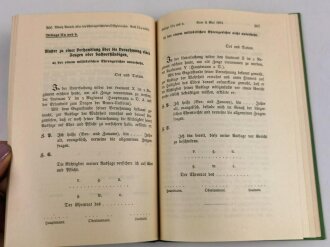 Zu D.V.E. Nr. 362 "Ehrengerichte der Offiziere im Preußichen Heere und Ergänzungsordre" datiert 1910, DIN A5