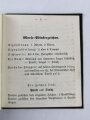 "Feldartillerietabellen für Kanonenbatterien" datiert 1911, 34 Seiten, unter DIN A6