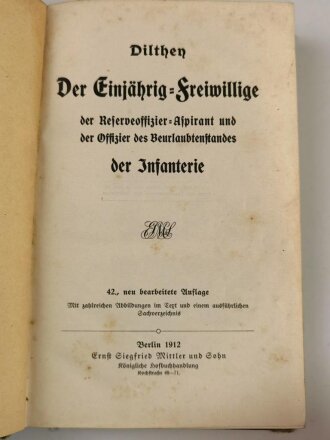 "Einjährig-Freiwillige der Infanterie"...