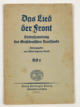 "Das Lied der Front - Liedersammlung des...