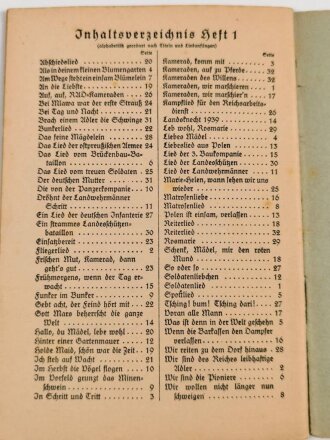 "Das Lied der Front - Liedersammlung des Großdeutschen Rundfunks" Heft 2, 64 Seiten, datiert 1941, DIN A5