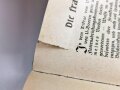 "Heer, Flotte und Luftwaffe - Wehrpolitisches Taschenbuch", 123 Seiten, datiert 1938, DIN A5, Seiten lose