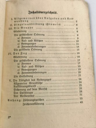 H. Dv. 130/8 "Ausbildungsvorschrift für die Infanterie" Heft 8, 105 Seiten, datiert 1936, DIN A6