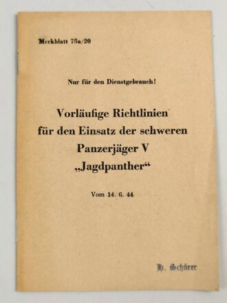 Merkblatt 75a/20 "Vorläufige Rictlinien...