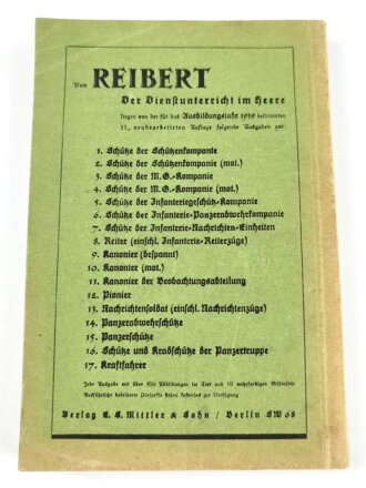 "Der Dienstunterricht im Heere, Ausgabe für den Schützen der M.G.K." Jahrgang 1938/39, 347 Seiten