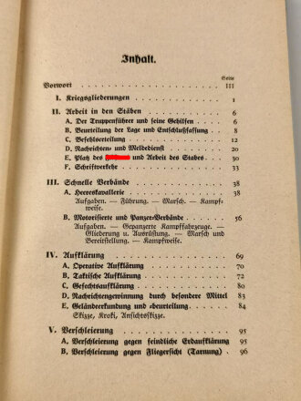 "Taktisches Handbuch für den Truppenführer und seine Gehilfen" 339 Seiten, datiert 1940, DIN A5