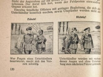 "Unterrichtsbuch für Soldaten" Ausgabe A für Grenadiere, Kriegsausgang 1942, 312 Seiten, Titelseite geklebt