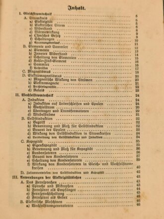 H. Dv. 125/1 "Fernmeldetechnik im Heere" Heft 1 Allgemeine Elektrizitätslehre, 116 Seiten, DIN A5