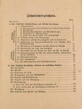 "Taktik im Rahmen des verstärkten Infanterie-Bataillons" datiert 1941, 223 Seiten, DIN A5