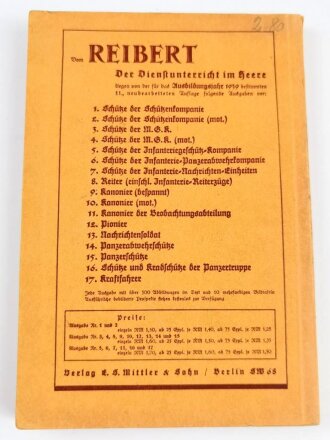 "Die Rekruten-Ausbildung (Infanterie) Ausbildungsplan und Ausbildungspraxis" datiert 1939, 269 Seiten, DIN A5