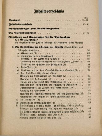 "Die Rekruten-Ausbildung (Infanterie) Ausbildungsplan und Ausbildungspraxis" datiert 1939, 269 Seiten, DIN A5