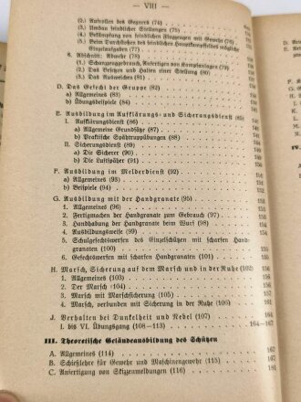 "Die Rekruten-Ausbildung (Infanterie) Ausbildungsplan und Ausbildungspraxis" datiert 1939, 269 Seiten, DIN A5