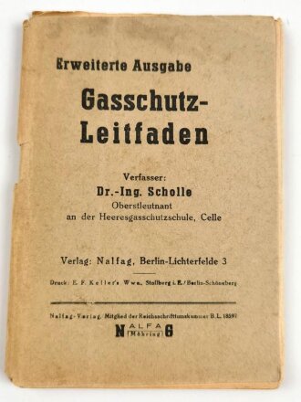 "Gasschutz-Leitfaden" erweiterte Ausgabe, 94 Seiten, DIN A6