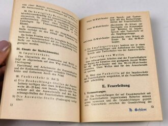 Merkblatt g.13/4 "Merkblätter für die Artillerie Nr. 50 Einsatz und Verwendung der Feuerleitbatterie" datiert 1944