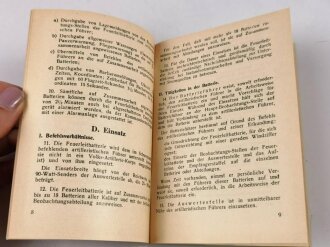 Merkblatt g.13/4 "Merkblätter für die Artillerie Nr. 50 Einsatz und Verwendung der Feuerleitbatterie" datiert 1944