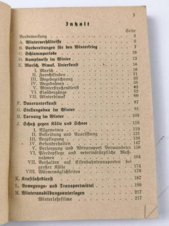 "Taschenbuch für den Winterkrieg" datiert 1942, 270 Seiten, DIN A6