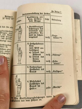 H. Dv. 472 "Ausbildungsvorschrift für Kraftfahrtruppen" Heft 1 die Ausbildung am Kraftfahrzeug, datiert 1933, 87 Seiten, DIN A6