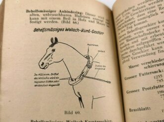 "Leitfaden - Dienst am Pferde, Reiten, Fahren, Beschirrung und Bespannung" datiert 1944, 317 Seiten, DIN A6