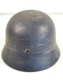 Stahlhelm Luftschutz. Originallack, das Abzeichen entfernt, Innenfutter aus Ersatzmaterial. Quist, Glockengrösse 64