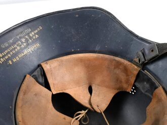 Stahlhelm Luftschutz. In allen Teilen Original, ungereinigtes Stück