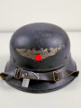 Stahlhelm Luftschutz. In allen Teilen Original, ungereinigtes Stück