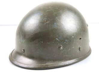 Stahlhelm Innenhelm oder Paradehelm. Überlackiertes Stück, Belgisch ?