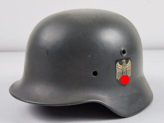 Stahlhelmglocke Wehrmacht Modell 1940.  Hersteller ET 66 für Eisenwerke Thale. Neuzeitlich lackiert