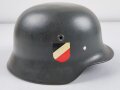 Stahlhelmglocke Wehrmacht Modell 1940.  Hersteller ET 66 für Eisenwerke Thale. Neuzeitlich lackiert