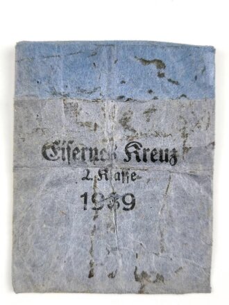 Verleihungstüte zum Eisernes Kreuz 2. Klasse 1939...