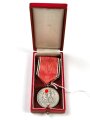 Anschlussmedaille 13. März 1938 im Etui, Medaille wie Etui im sehr guten Zustand