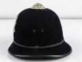 British "Metropolian Police" Bobby helmet. Size 7 1/4, used, good condition