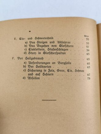 H. Dv. 374/1 "Ausbildungsvorschrift für die Gebirgstruppen" Heft 1, Alpine Technik, 82 Seiten, unter DIN A5