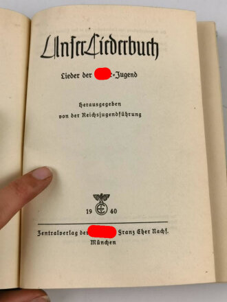 "Unser Liederbuch - Lieder der Hitler Jugend",...